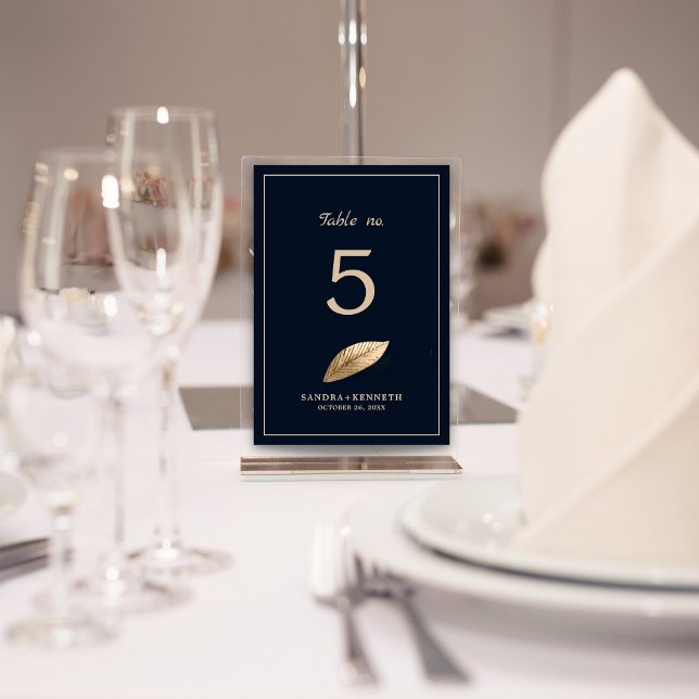 Numéro De Table Classique et élégant I Dark Blue I Mariage (Créateur téléchargé)