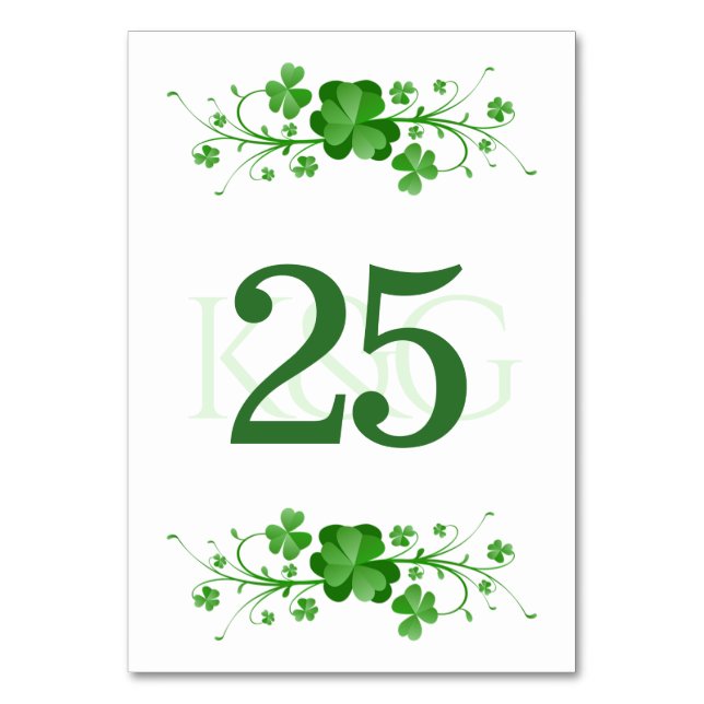 Numéro De Table Clover celtique Shamrock traditionnel (Par défaut)
