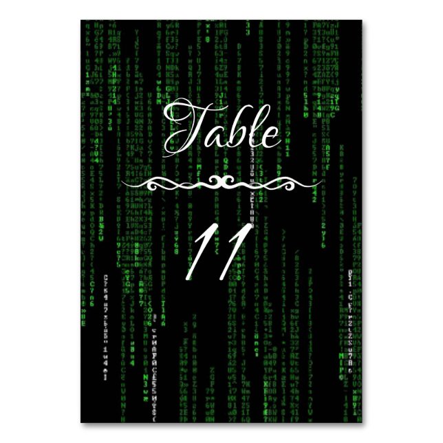 Numéro De Table Code matrice (Par défaut)