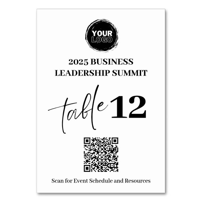 Numéro De Table Code QR personnalisé pour les réunions d'affaires  (Par défaut)