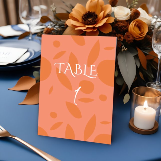 Numéro De Table Collage de couleurs modernes (Créateur téléchargé)