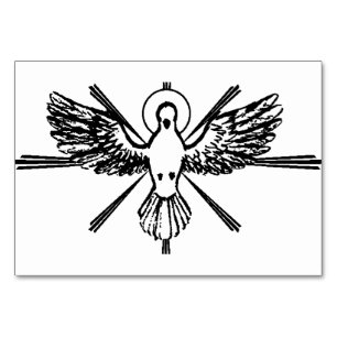 Numéro De Table Colombe du Saint-Esprit Confirmation religieuse et