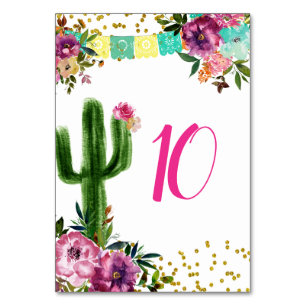 Numéro De Table Coloré mexicain Taco sur Love Fête des mariées