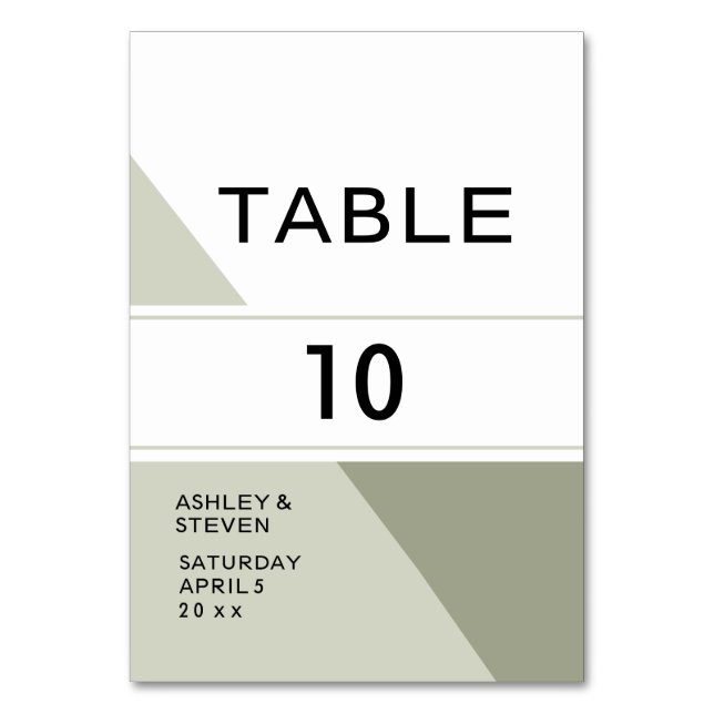 Numéro De Table Conception géométrique (Par défaut)