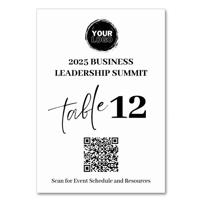 Numéro De Table Conférence ou réunions professionnelles de code QR (Par défaut)