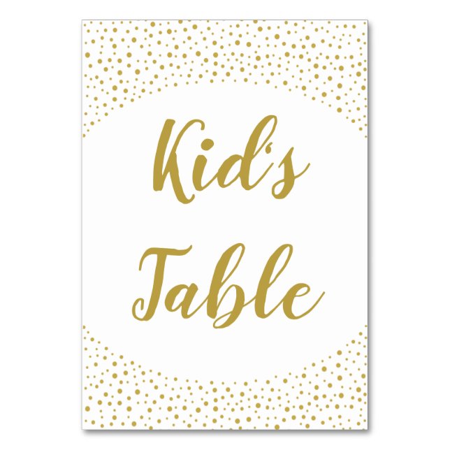 Numéro De Table Confetti Mariage KIds' (Par défaut)
