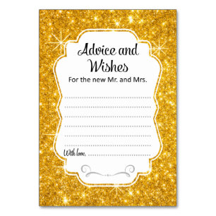 Numéro De Table Conseil de mariage d'étincelle d'or et verticale