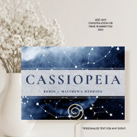 Constellation Cassiopée (ou Autre) Bleu, Argent