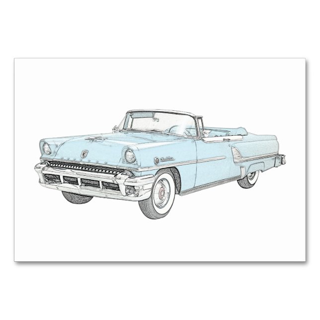 Numéro De Table Convertible 1955 Mercury Montclair (Devant)