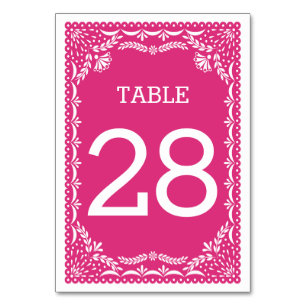 Numéro De Table Couleur Editable du numéro   de Tableau de Papel