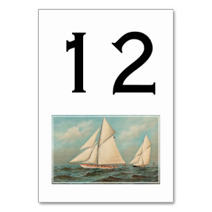 Numéro De Table Course Nautique Vintage Yachts #1