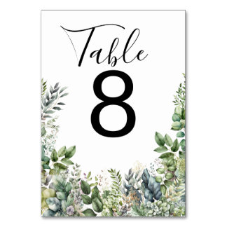 Numéro De Table Create Your Own wedding eucalyptus