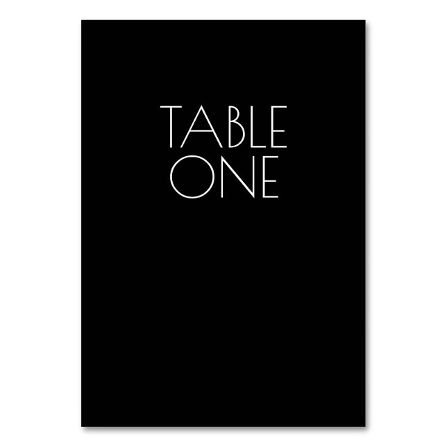 Numéro De Table Créer votre propre - Noir (Dos)