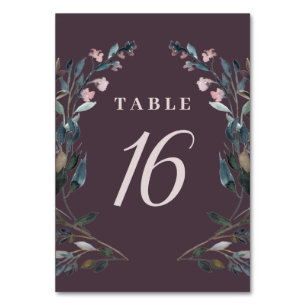 Numéro De Table Crest jardin   Mauve Purple Mariage Floral Siège