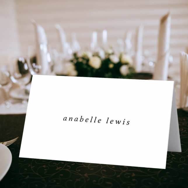 Numéro De Table Crest Mariage Place Card avec nom d'invité modifia (Créateur téléchargé)