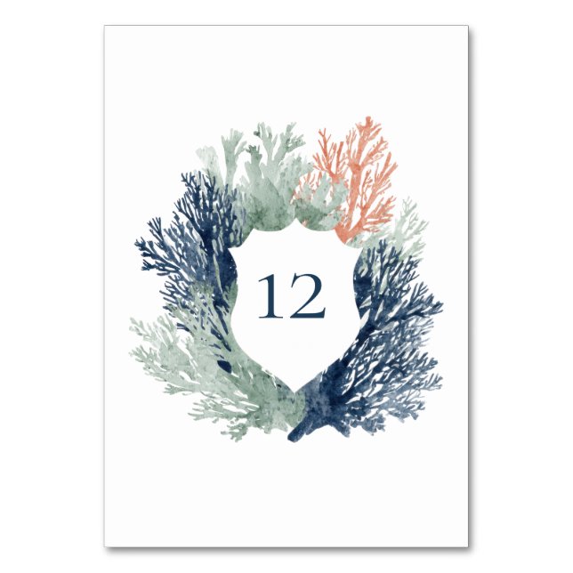 Numéro De Table Crest Nautique Ocean Beach Marine Mariage (Par défaut)