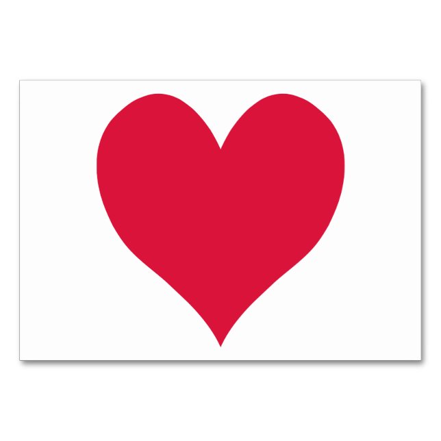 Numéro De Table Crimson Coeur mignon (Devant)