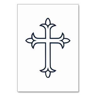 Numéro De Table Croix chrétienne typique