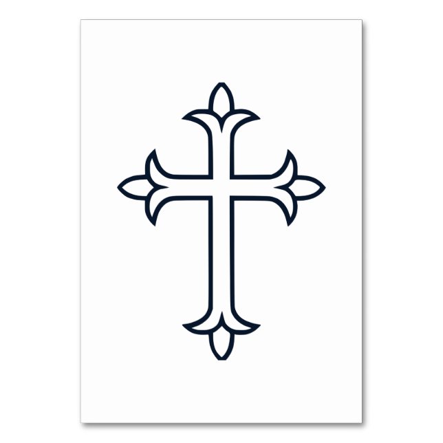 Numéro De Table Croix chrétienne typique (Par défaut)