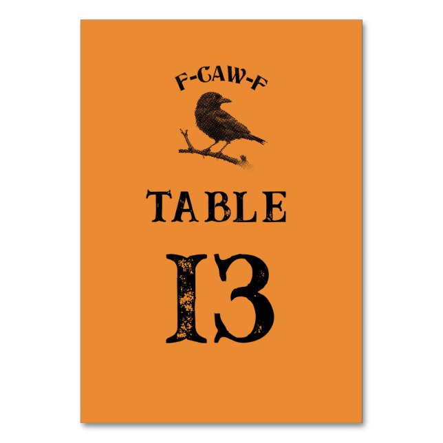 Numéro De Table Crow F-CAW-F Halloween personnalisé (Par défaut)