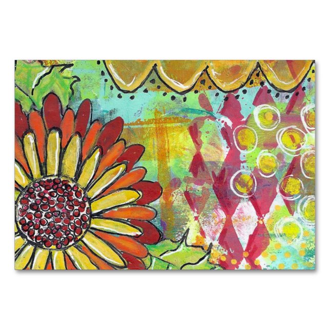 Numéro De Table Daisy Art original (Devant)