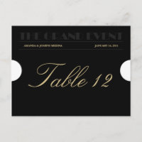 Numéro de table de billet d'entrée Carte postale