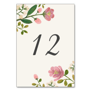 Numéro de table de bouquet transparent