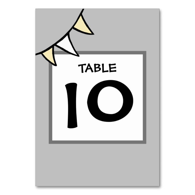 Numéro de table de Bunting de tracteur de Mariage  (Par défaut)