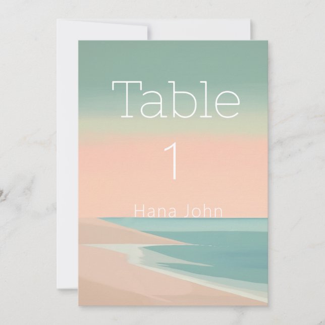 Numéro de table de destination élégant (Devant)