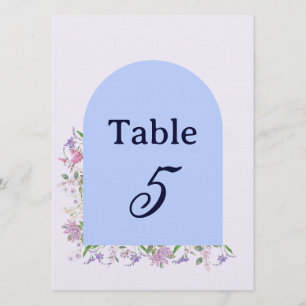 Numéro de table de fleurs
