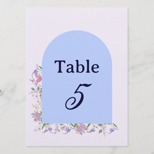 Numéro de table de fleurs (Devant)