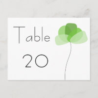 Numéro de table de fleurs simples Carte postale