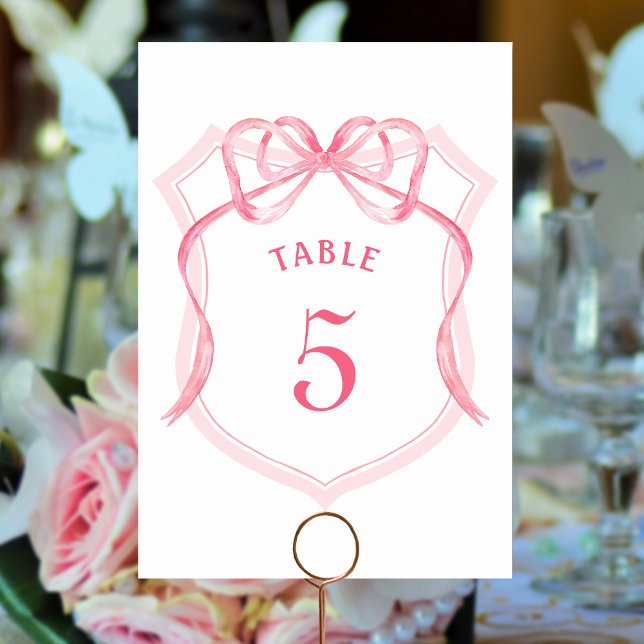 Numéro de table de la crête de la crête rose (Créateur téléchargé)