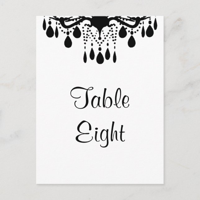 Numéro de table de la grande salle de bal (blanc) (Devant)