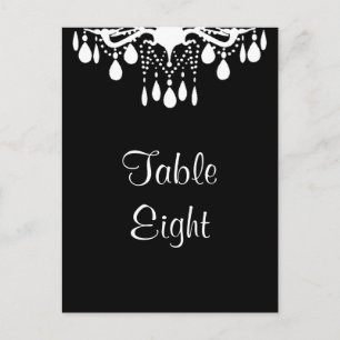 Numéro de table de la grande salle de bal (noir)