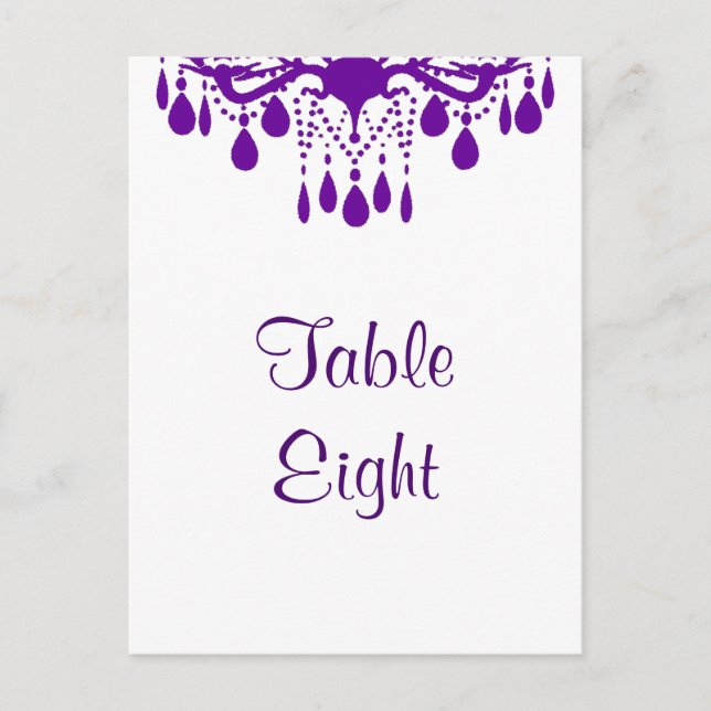 Numéro de table de la grande salle de bal (violet) (Devant)