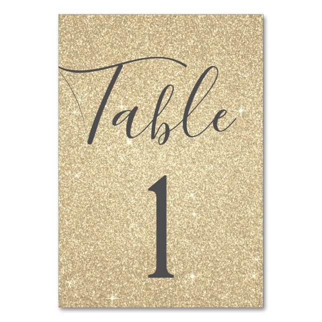 Numéro de table de luxe Gold Sparkle (Dos)