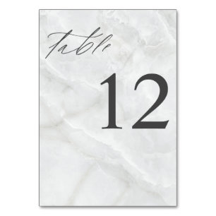 Numéro de table de marbre