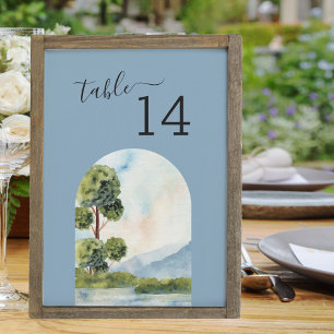 Numéro de table de mariage de destination À feuill