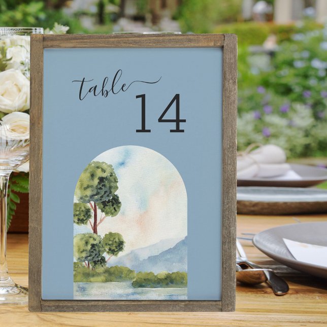 Numéro de table de mariage de destination À feuill (Créateur téléchargé)
