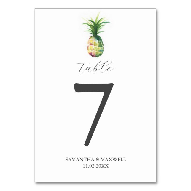 Numéro de table de mariage de destination tropical (Par défaut)