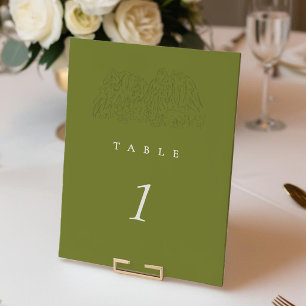 Numéro de table de mariage de montagne de parc de