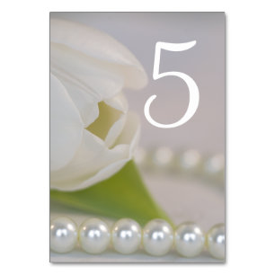 Numéro de table de mariage de printemps Tulipe bla