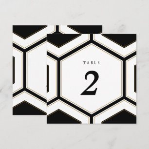 Numéro de table de mariage diamant géométrique Art