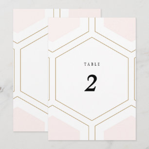 Numéro de table de mariage diamant géométrique Art