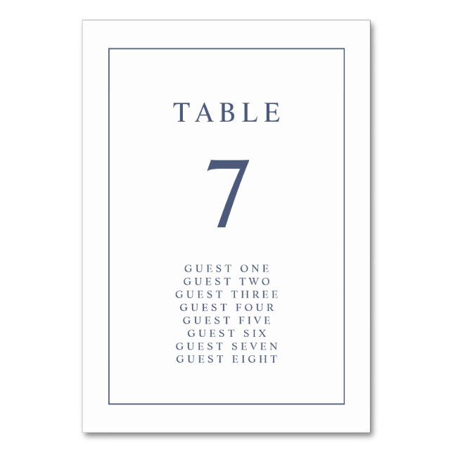 Numéro de table de mariage élégant simple (Par défaut)