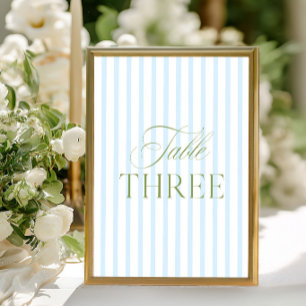 Numéro de table de mariage élégant vert sauge et b