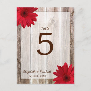 Numéro de table de mariage en bois de grange rusti