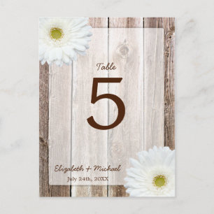 Numéro de table de mariage en bois de grange rusti