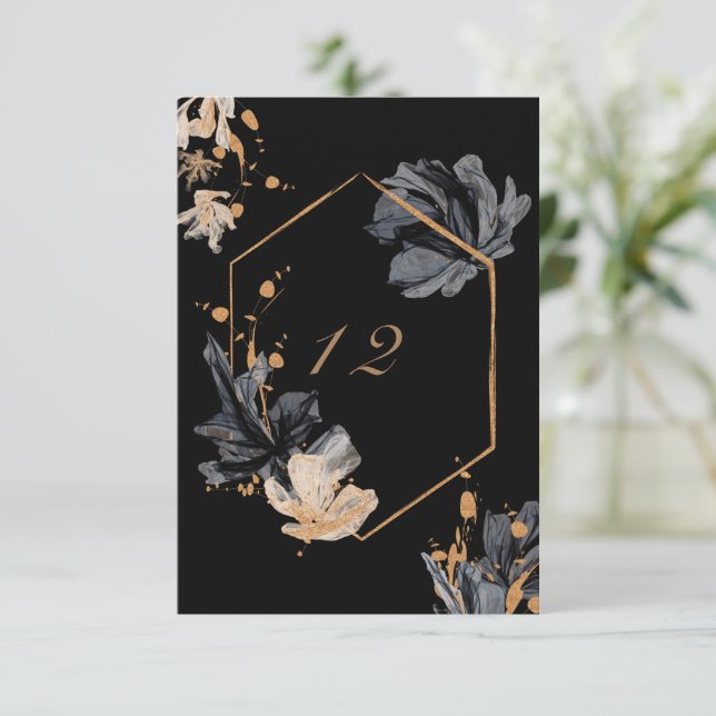 numéro de table de mariage fleuri bohème exclusif (Debout devant)